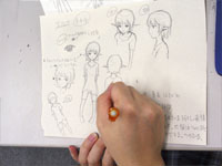 生徒の作例(キャラ設)